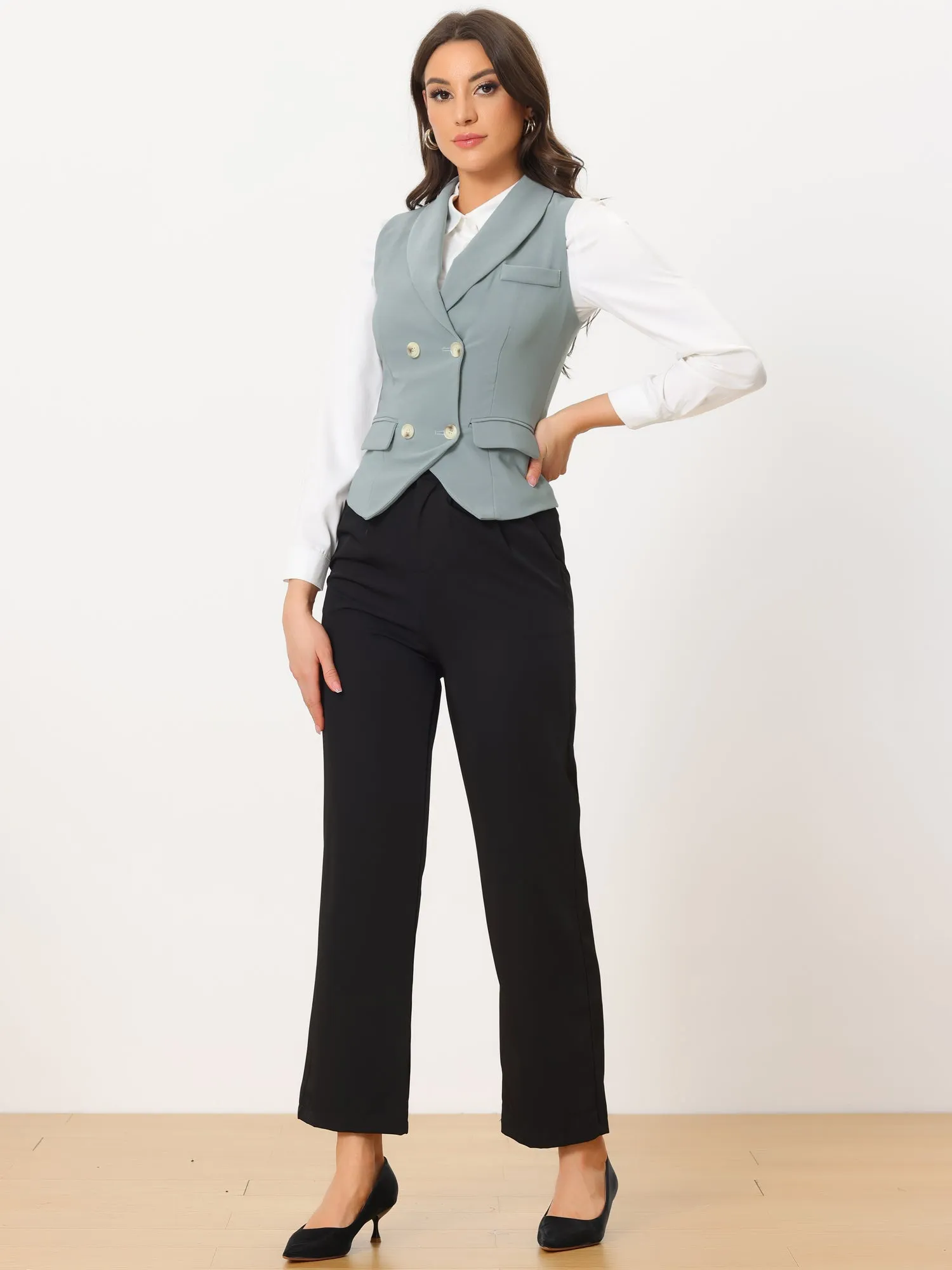 Waistcoat Lapel Collar Dressy Versatile Racerback Suit Vest