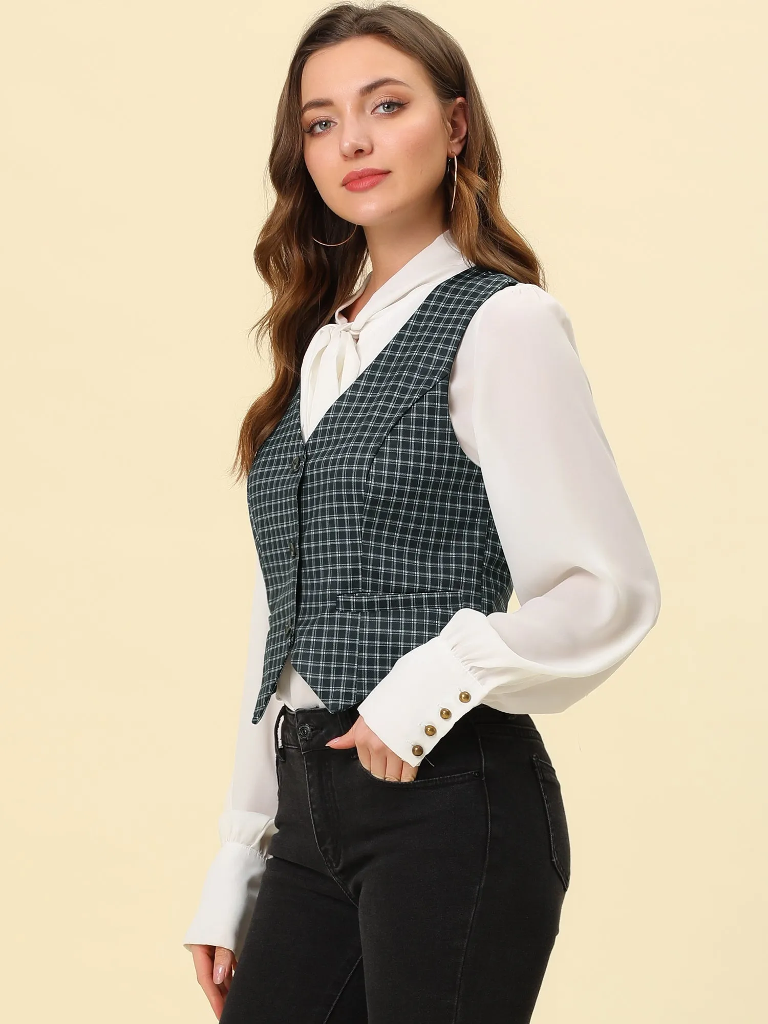 Waistcoat Steampunk Dressy Sleeveless Jacket Versatile Suit Vests