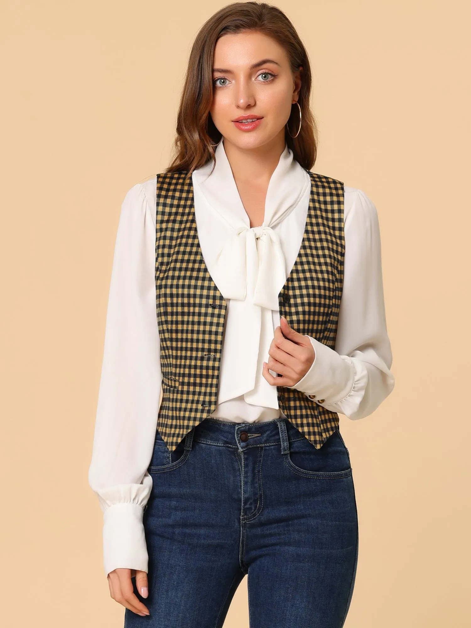 Waistcoat Steampunk Dressy Sleeveless Jacket Versatile Suit Vests