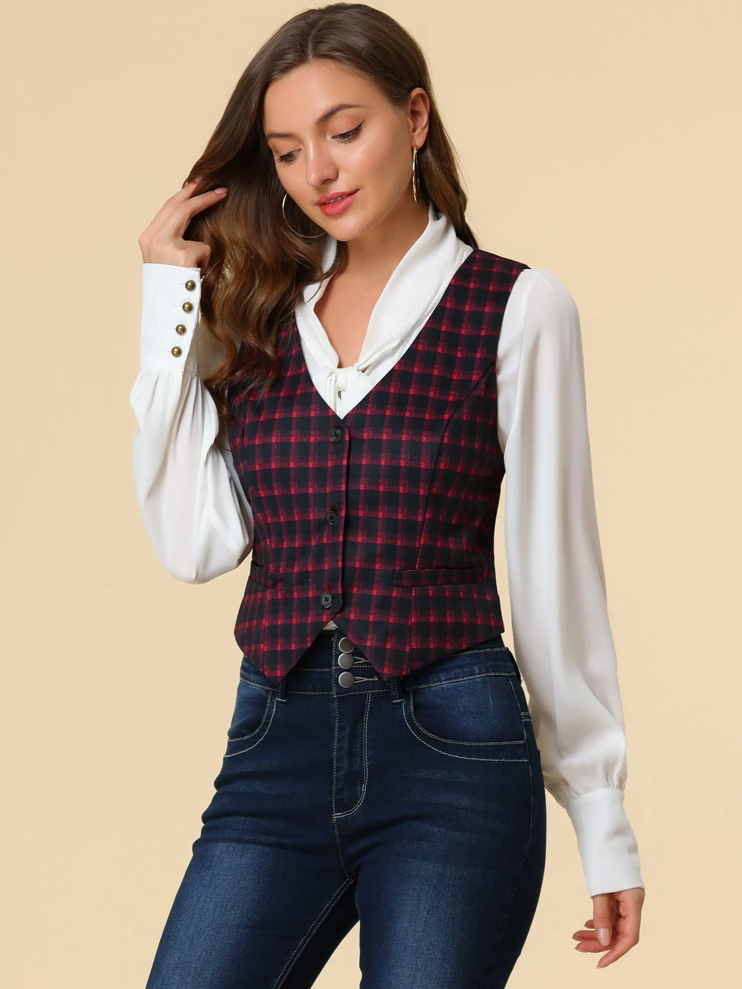 Waistcoat Steampunk Dressy Sleeveless Jacket Versatile Suit Vests