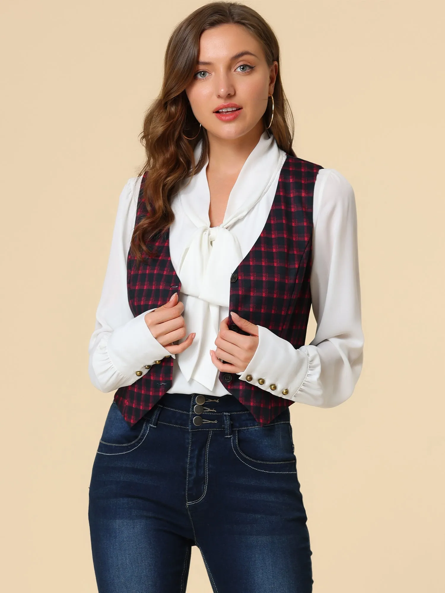 Waistcoat Steampunk Dressy Sleeveless Jacket Versatile Suit Vests