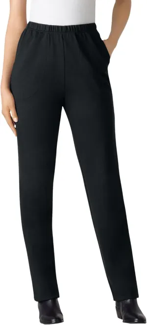 Woman Within Plus Size Straight Leg Ponte Knit Pant