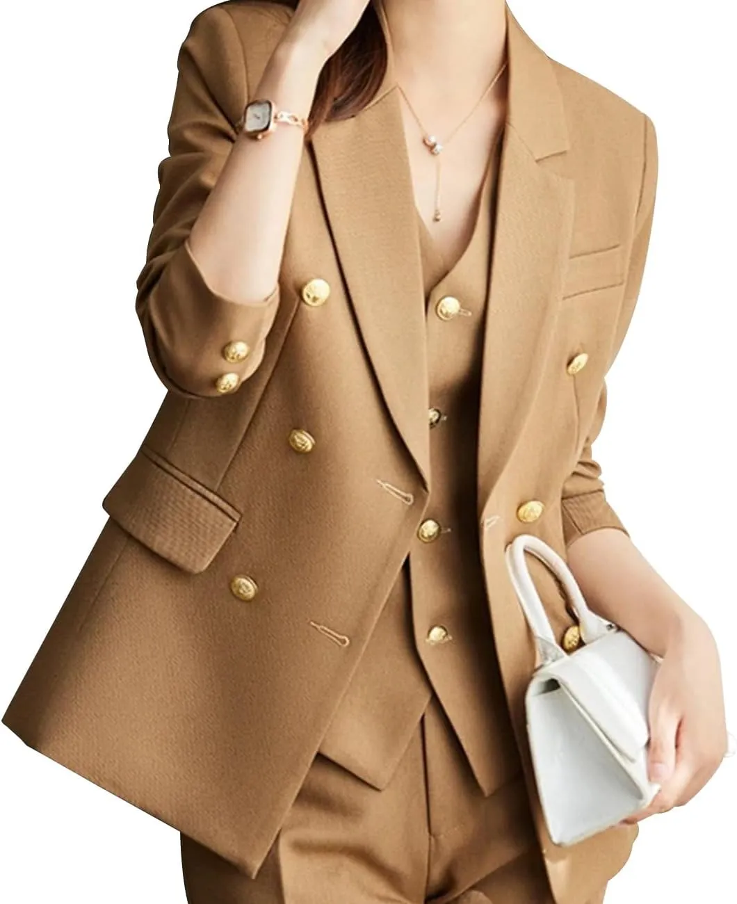 Womens 3 Piece Pant Suits Lady Business Outfits Slim Fit Women Suits Pantsuits