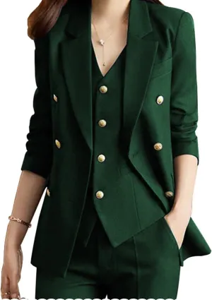 Womens 3 Piece Pant Suits Lady Business Outfits Slim Fit Women Suits Pantsuits