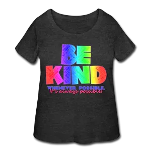Women's Curvy T-Shirt - Be Kind WordCloud