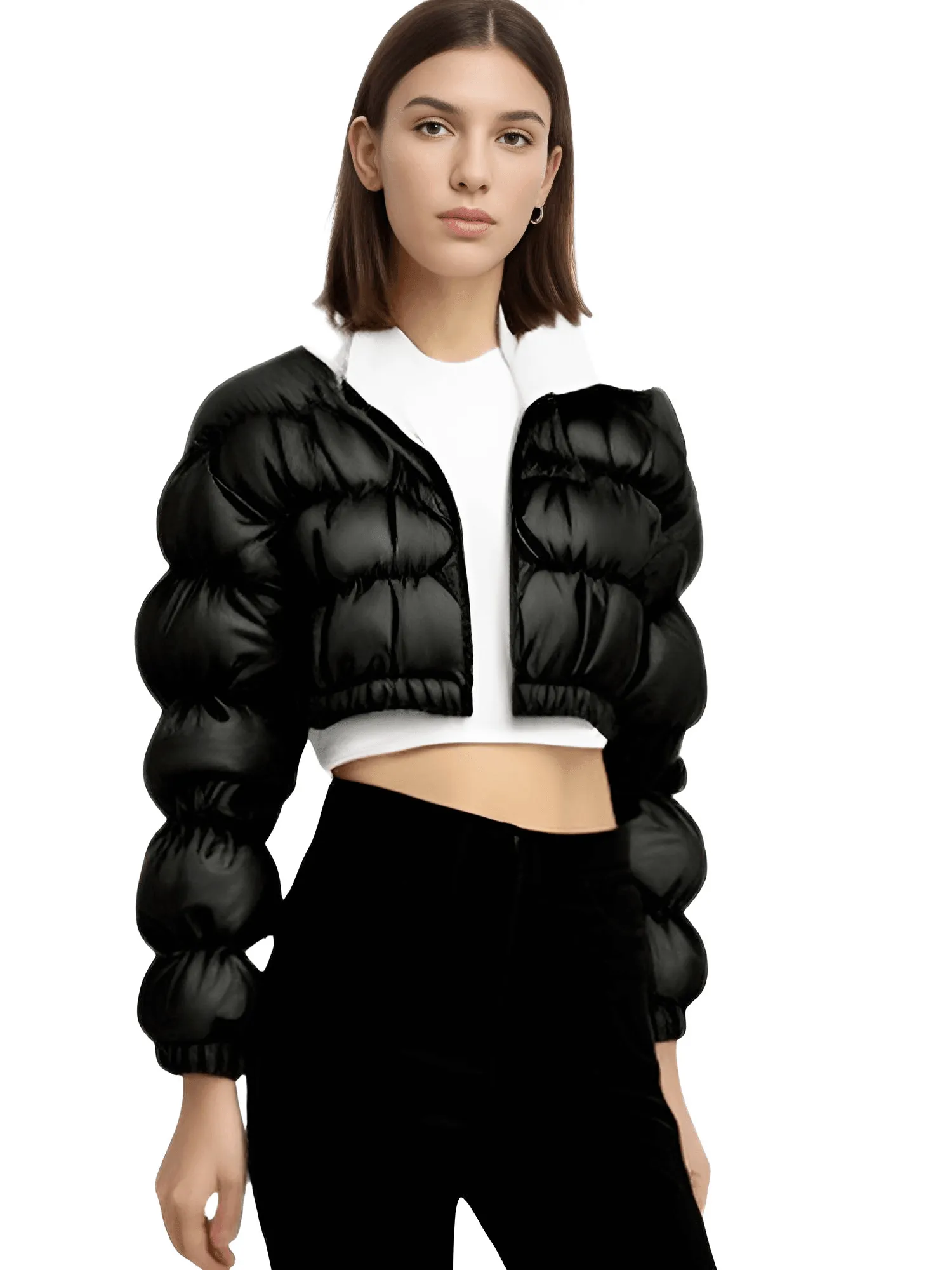 Women's Puff Sleeve Short Fashion Jackets
